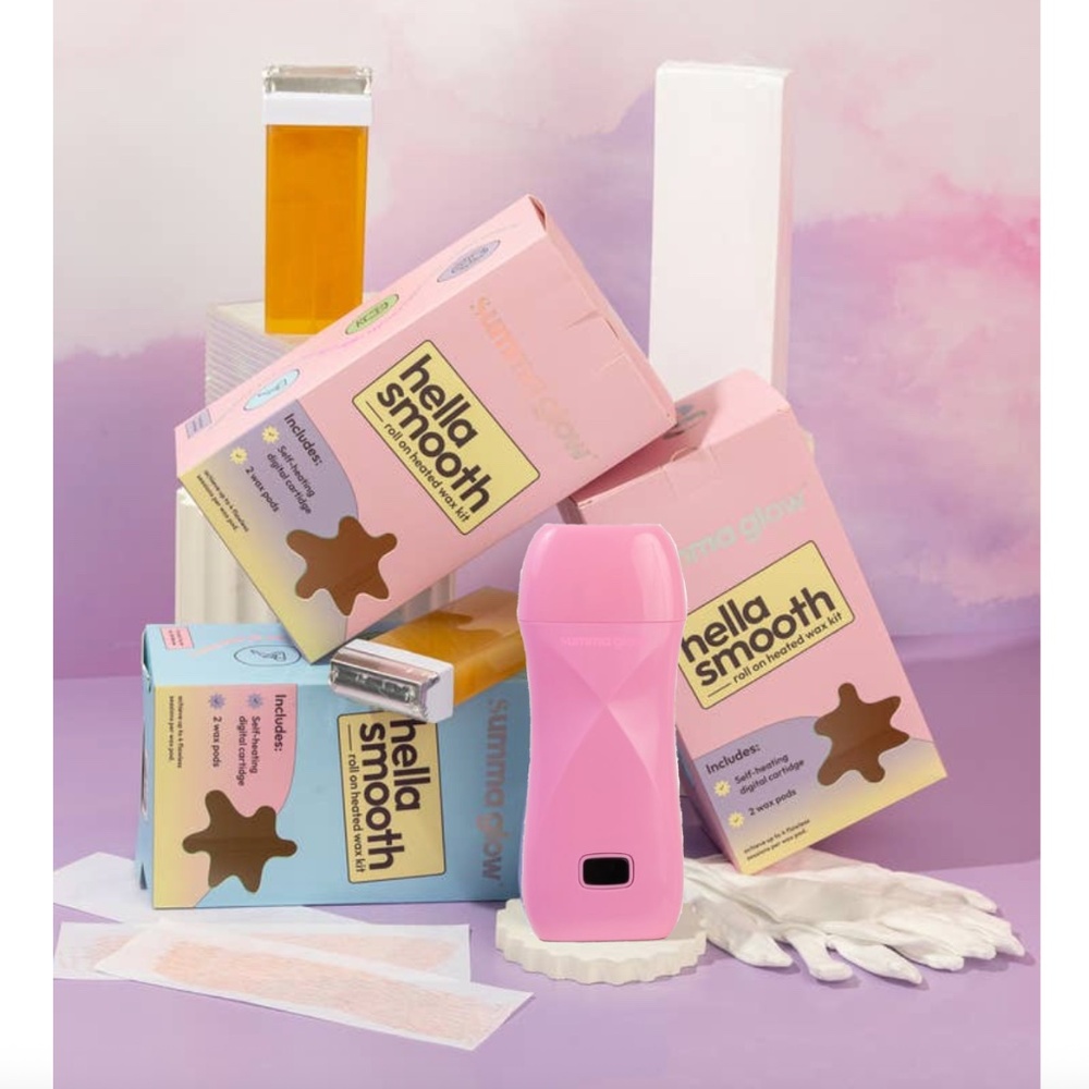 Hella Smooth Pink Digital Roll-On Wax Kit